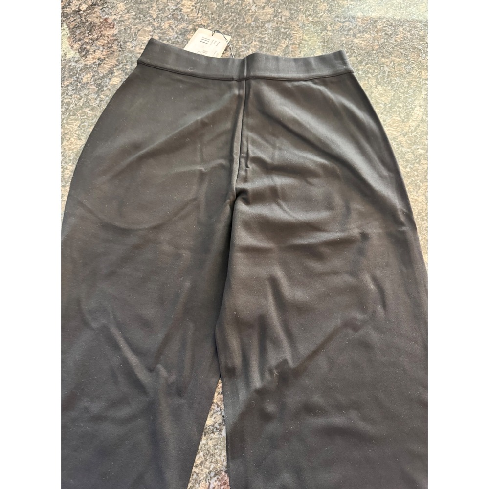 Cuyana Womens Black Wide Leg Cropped Pleated Pants High Waist Side Pockets NWT S - Picture 7 of 10